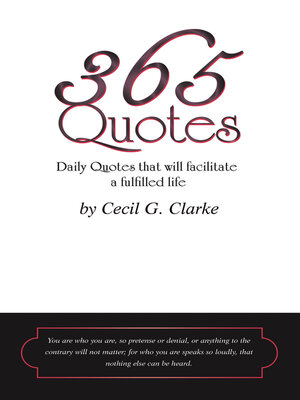 cover image of 365 Quotes    by Cecil G. Clarke